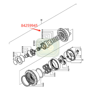 Planetenhub Ersatz 28T 84259945 Bremsscheibe für Maschine