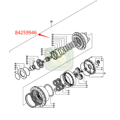 Planetenhub Ersatz 4T 84259946 Bremsscheibe für Maschine