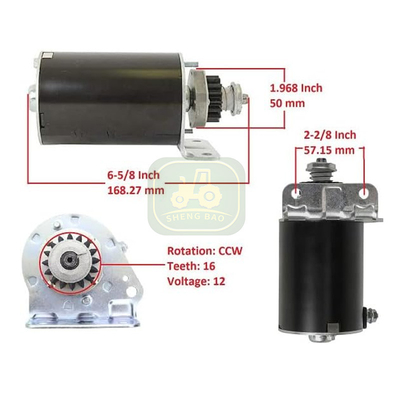 12V 16Zähne CCW AM122337 AM37352 Startermotor für