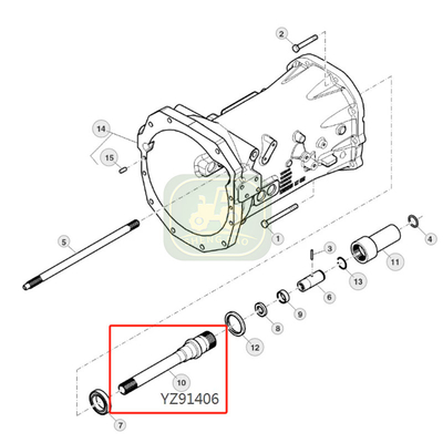 Trockene Kupplung Frontreaktion Eingangsteile YZ91406 Welle für
