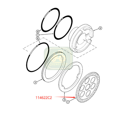 Differenzialsystem 15T 114622C2 Bremsscheibe für Traktor