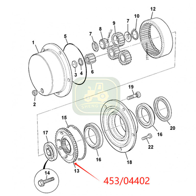 Vorradsteuerung 453/04402 Ringgetriebe für JCB-Backhoe-Ladegerät