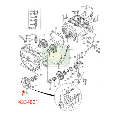 Hauptteile für Hydraulikpumpen 4334891 4654760 Kupplung für JD Bagger