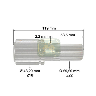 Teile der Vorderachse 18/22T L41123 Planetarische Pinionwelle für JD-Traktor
