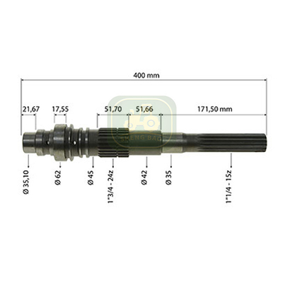Teile für Getriebe 24/15T 81862939 47490475 Welle für Traktor