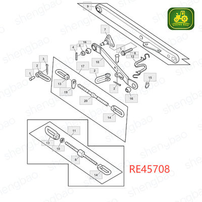 Dreipunktaufhängung Teile RE45708 SJ24944 Pendelkette für Traktor