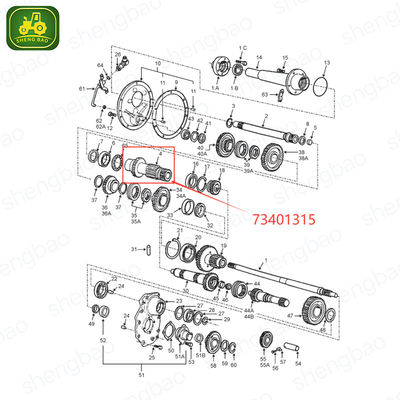Teile des Getriebesystems 73401315 Rollwelle für Traktoren