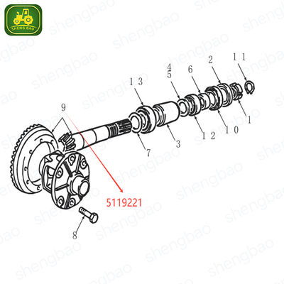 Vorderachsteile 5119221 Kegelrad 9/38Z Für Baggerlader