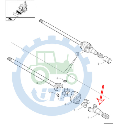 84316955 neue GEWICHT 590SN Holland Loader Partss 580SN Halbwelle