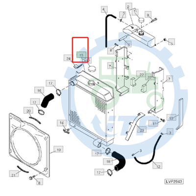 Heizkörper des Traktor-RE70236 für  5320N 5410 5415 5510 5320N