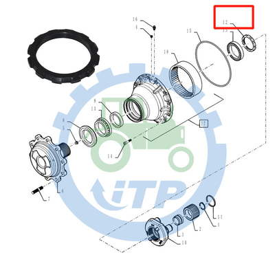 87708454 neue Holland Loader Parts 570XNT 580M 580SN Ring Nut